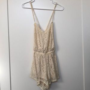 Backless Lace Romper